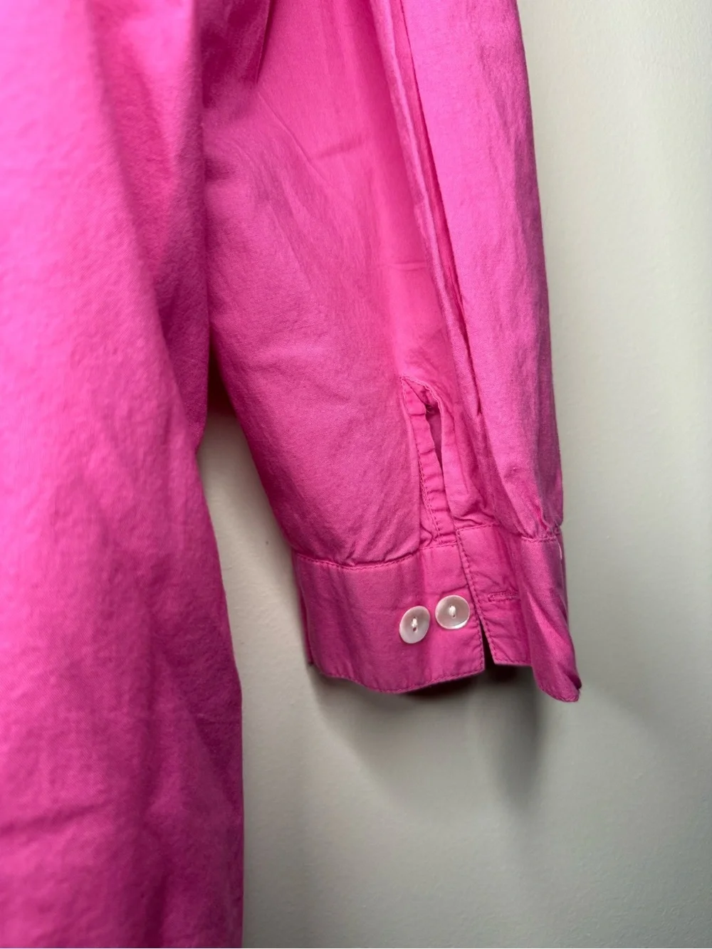 ULLA POPKEN Oversized Barbiecore Pink Preppy Buttondown Shirt